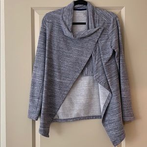 Workout wrap-style jacket